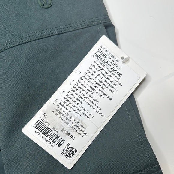 NWT Lululemon Glyde 2-in-1 Adaptable Jacket size:Medium - Picture 9 of 14